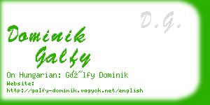 dominik galfy business card